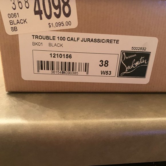 Christian Louboutin - Trouble 100 Mesh & Leather Booties $900.00 Women's Size 38 - Picture 3 of 11